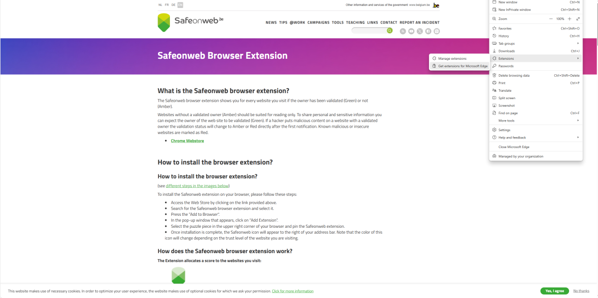 open extension for edge