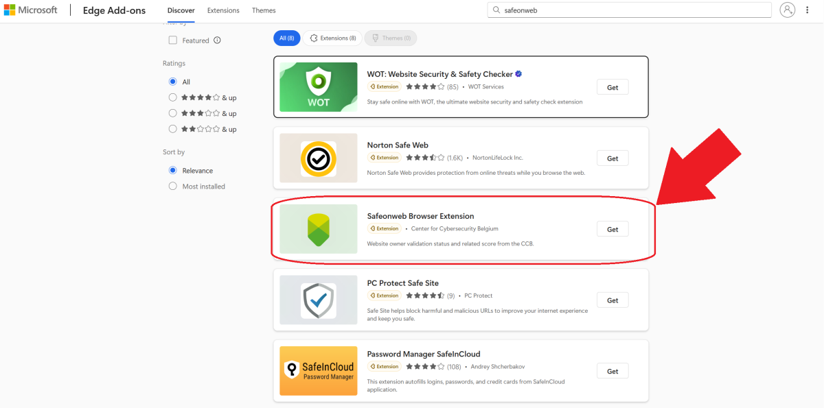 download safeon web extension