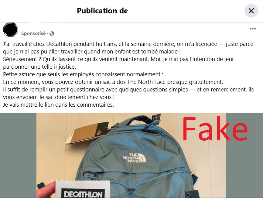 Fake ad