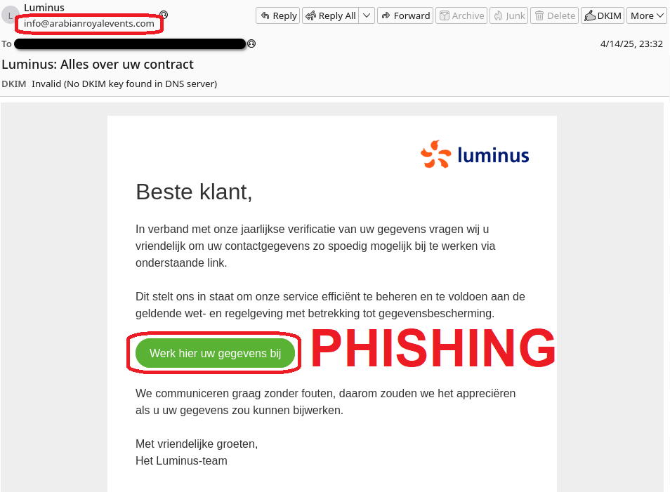 phishing luminus