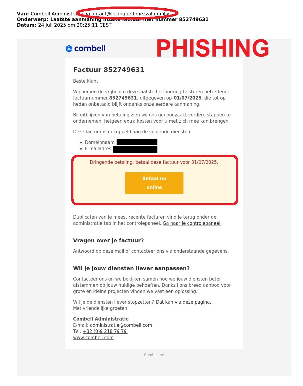 combell phishing