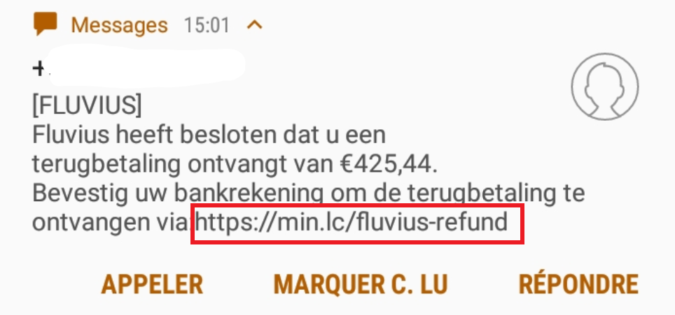 fluvius sms