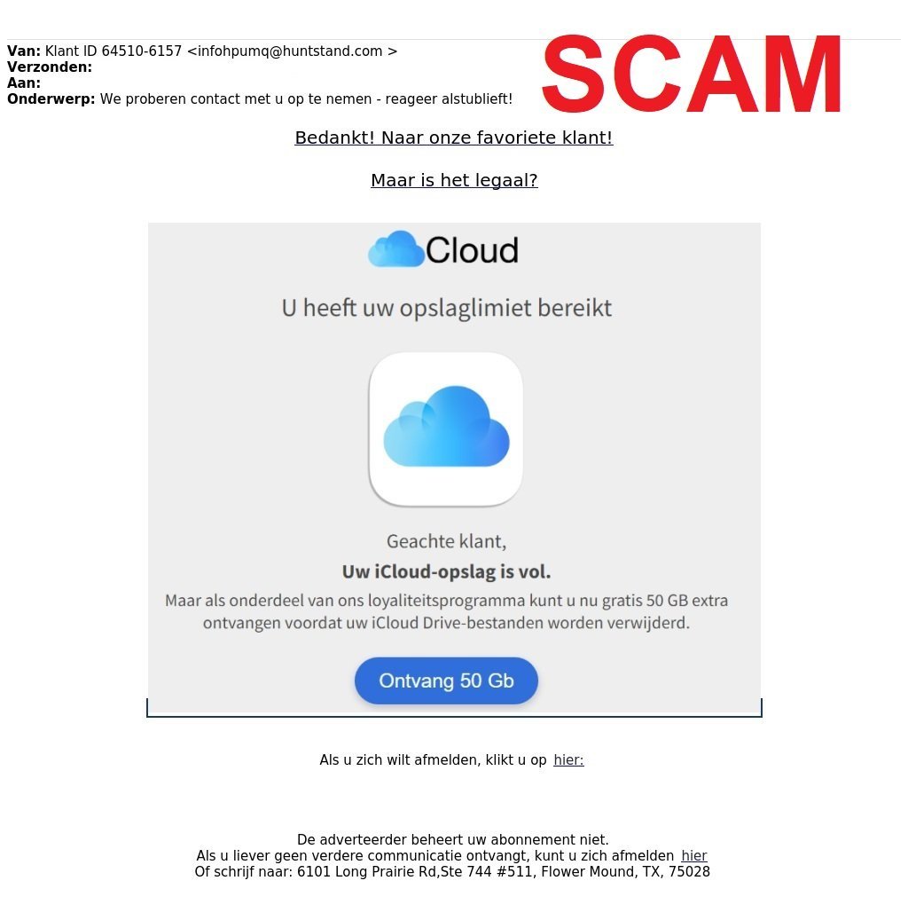I Cloud scam