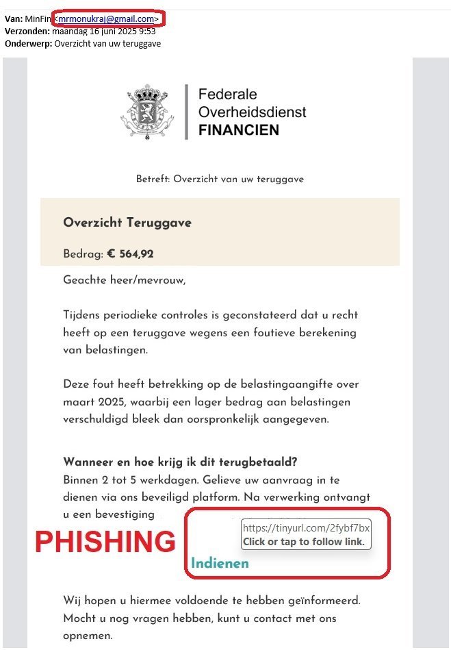 phishing belastingen