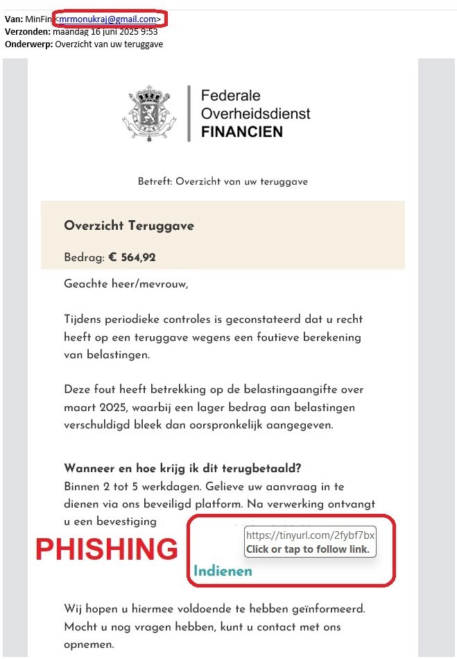 phishing belastingsaangifte