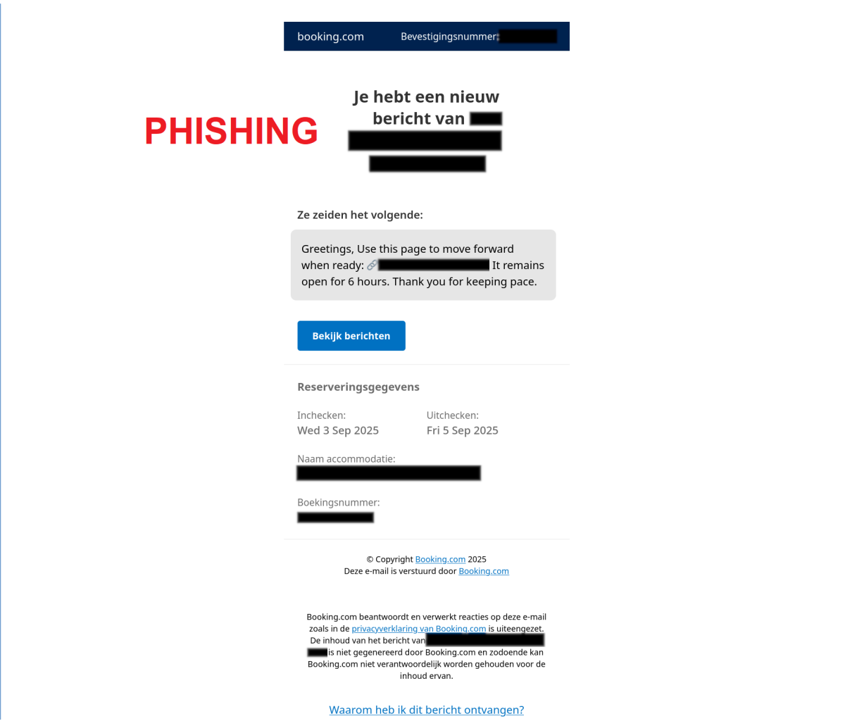 phishing booking.com