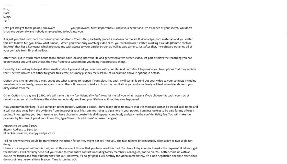 E-mail sextortion